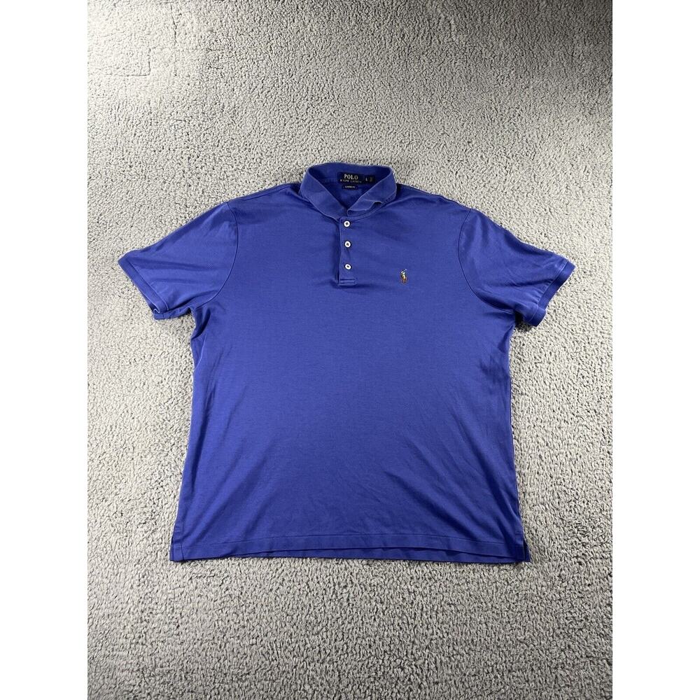 Ralph Lauren Polo Shirt Men Large Flesh Pony Classic‎ Fit Soft Touch Preppy